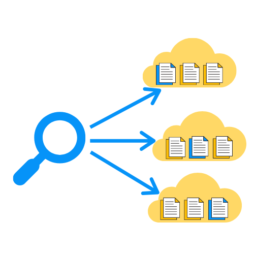 Search in multiple accounts in the same cloud